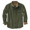 Camicia da uomo in flanella da campo da uomo Manica lunga Army Navigator Giacca in pile con bottoni Vintage 100% cotone Abbigliamento uomo Casual Shir3031