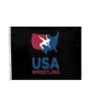 USAレスリングロゴレスリンGシーズンのブラックフラグ鮮やかな色UVフェード耐性屋外ダブルステッチデコレーションバナー90x1508246459