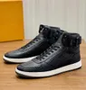 Hoge top Rivolis Heren Sneaker Schoenen Bruin Wit Zwart Kalfsleer Elegant Wandelen Veterschoenen Rubberen zool Feest Bruiloft Skateboard Groothandel Schoenen met doos