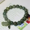 Bracelet en jadéite naturelle à la mode de 10mm, Pixiu vert huile, Bracelets porte-bonheur pour hommes et femmes, accessoires de perles à faire soi-même, cadeau d'anniversaire Whole291A