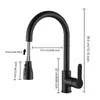 Kitchen Faucets Stainless Steel Faucet Single Hole Pull Out Spout Sink Mixer Tap Cold Dual Purpose Splash Proof 231026