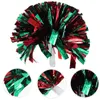 Cheerleading 6 Pcs Small Pom Poms Cheer Delicate Cheering Pompom Performance Prop Pompoms Props Cheerleader Accessories 231025