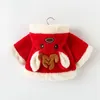 Jaquetas 2023 Bonito Natal Elk Bebê Poncho Capa Jaqueta De Pelúcia Outono e Inverno Quente Com Capuz Princesa Roupas 0-24M