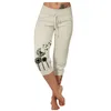 Pantalons pour femmes, mode mi-mollet, Capri, poches avec cordon de serrage, courts de sport pour l'extérieur, été 2023