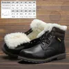 Bottes 39 ~ 50 bottes d'hiver en laine naturelle bottes en cuir de vache véritable naturel chaussures d'hiver les plus chaudes pour hommes # YM5518 231026