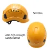Capacetes de escalada ABS Capacete de segurança Construção Escalada Steeplejack Trabalhador Capacete de proteção Capacete de capacete ao ar livre Suprimentos de segurança no local de trabalho CE 231025