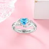 Wedding Rings Personalized Birthstone for Women Customized Engraving Promise Engagement Ring Gifts Mother Mom 231025