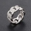 Sale Hip Hop Cuban Gra Vvs Moissanite S925 925 Sterling Silver Gold Plated Fine Fashion Jewelry Rings for Women Men