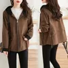 Women's Trench Coats Coat 2024 Fashion Spring Autumn Casual Ladies Hooded Loose Zipper Female Windbreaker Outwear Overcoat 4XL