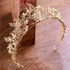 Corone di cristallo color oro Sposa Tiara Regina della moda per corona nuziale copricapo rami libellule gioielli per capelli da sposa246I