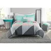 Bedding sets Gray and Teal Geometric 8 Piece Bed in a Bag Comforter Set With Sheets Full 231026