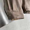 Camicie casual da uomo firmate 2023 Autunno/Inverno Nuovo BBR Camicia a quadretti bicolore Cappotto Giacca da famiglia Khaki Bur Ba 0KZ4