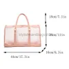 Sacs à bandoulière PVC imperméable Transparent sacs à bandoulière Stiing PU bandoulière et sacs grande capacité femmes oreiller fourre-tout sacs quotidien loisirstylishhandbagsstore