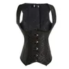 Underbustkorsettstål Boned plus size Vest Basques Corsets och Bustiers Lingerie For Women Top Sexy Corsetto Shoulder Strap2743