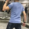 T-shirts masculinas de verão impressas algodão mercerizado strass casual streetwear masculino magro pessoal rosa tees designer colarinho redondo pluze tamanho manga curta top