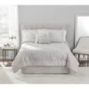 Bedding sets 7Piece Quilted Jacquard Comforter Set Silver FullQueen bed sheet bedding set Home Textile 231026