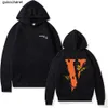 Nieuwe vl Letter Grote hoodie met vlong-mouwen Mannen Vrouwen Paar Losse Straat Hiphop Unisex V-brief Hoodie Modemerk Casual Big V Sweatshirt Pullover Hoodie