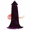 Costume à thème Costume Acheter Manteau à capuche unisexe Manteau Wicca Robe Cape médiévale Châle Halloween Cosplay Party Costumes de sorcier de sorcière S-XL