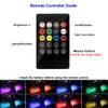 Mise à niveau de la voiture LED RGB atmosphère bande lumineuse télécommande commande vocale style intérieur décoratif RGB LED dynamique bande lumineuse ambiante 12V