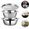 Fruit Vegetable Tools LMETJMA 3 in 1 Slicer Cutter Drain Basket Stainless Steel Julienne Grater Salad Maker Bowl KC0410 231026