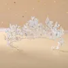 Hair Clips Baroque Handmade Crystal Butterfly Pearls Bridal Tiaras Crowns Rhinestone Diadem Headpieces Vine Tiara Wedding Accessories