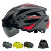 Capacetes de escalada Lua Ultraleve Ciclismo Capacete de Segurança Ao Ar Livre Capacete de Bicicleta Capacete de Viseira Removível Óculos MTB Mountain Road Bike Capacete 231025