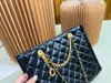 Sacola xadrez vintage compras sacos de embreagem acolchoado ouro hardware corrente diamante treliça crossbody bolsas mulheres francês tendência ao ar livre casual bolsa de ombro