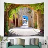 Tapestries Beautiful nature waterfall tapestry forest print seascape hippie wall hanging bohemian mandala decoration 231026