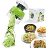 Fruktgrönsaksverktyg handhållen spiralizer skivor 4 i 1 justerbar spiral rivskärare sallad zucchini nudel spaghetti maker 231026