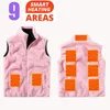 Gilets pour hommes Gilet chauffant Gilet thermique auto-chauffant Chauffage vers le bas Gilet polaire chaud 9 zones Gilet polaire chauffant Hommes Femmes Chauffé hiver USB 231026