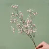 Kwiaty dekoracyjne 67 cm pojedyncza gałąź Triple Star Bud Baby's Breath Artificial Flower for Home Decoration Bridal Buquet Wedding Tło