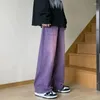 Männer Jeans 2023 Y2K Mode Lila Baggy Kpop Hosen Für Männer Kleidung Gerade Frauen Koreanische Beiläufige Breite Bein Hosen ropa Hombre