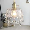 Lâmpadas pendentes de cristal teto pendurado luz moderna vidro ferro gaiola candelabro iluminação lustre suspensão