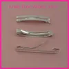 20PCS Silver Finish 6 0cm 2 35 Flat double bars metal hair barrettes at lead and nickle Bargain for Bulk263k