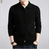 Мужские свитера, брендовая одежда, модный мужской высококачественный кардиган для отдыха, вязаный свитер/мужские приталенные трикотажные рубашки/размер одежды S-3XL 231118