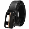 Belts Men's Leather Belt Business Formal TOP Cowhide Ratchet High Quality Metal Automatic Buckle For man YQ231026