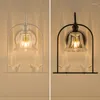 Wall Lamp Nordic Glass Shade Stairs Light Bird Cage Bedside Led Sconce For Hallway Guest Room Loft Porch Ligting