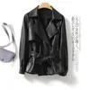 Women's Leather Faux Leather Leather Jacket Female Coat Fall/Winter PU Leather Jacket Korean Version Miss Leather Jackets Short Women's Outerwear 231026