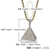 Hänge halsband Hip Hop Eye of Horus Egypten Pyramidhalsband Guldfärg Iced Out Bling Micro Pave Cubic Zirconia Charm för män GI225B