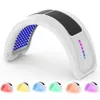 Folding 7 color facial led photon light therapy device acne treatment skin rejuvenation led face light therapy machine