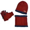 Baretten 3in1 Muts Sjaal Handschoenen Set Voor Mannen Vrouwen Warm Houden Gebreide Fleece Gevoerde Gebreide Halswarmer Outdoor Ski Fietsen