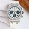 Women Diamond Watch 7750 Automatyczny ruch mechaniczny AAA zegarki 37 mm szafirowy mody gumowy pasek