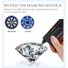 힙합 VVS 1ct 색깔의 회색 파란색 붉은 핑키 Moissanite 다이아몬드 보석 925 남자 웨딩 쥬얼리를위한 스털링 실버 링