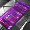 Mauspads Handgelenkstützen Japan Mauspad Neon Lila Schreibtischunterlage Krippe Retrowave Gaming Laptop Mousepad Kawaii Schreibtischzubehör Vaporwave Büroteppich XL 231025