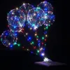 ديكورات عيد الميلاد 10 حلقات LED البالونات بوبو 18 بوصة هيليوم ملون مع أضواء سلسلة لحفل زفاف عيد الميلاد D 231026