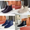 Loro Piano Loro Pianaa Mens Elastic Chelsea Boots Boots Boots de haute qualité chaussures automne et hiver nouvelles bottes courtes et bottines