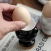 Egg Tools Ceramic Cup Chick Shape Boiled Holder Stand Container Kitchen Breakfast Banquet Eggs Supplies 231026