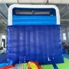 Commercial Giant Inflatable double Water Slide Dolphin Pool Slide Inflatable bounce house With Pool For Adult kids free air ship