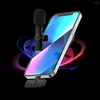 Micrófonos Micrófono inalámbrico Lavalier Cancelación de ruido en vivo para Android Grabación Entrevista A