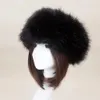 Beanie Skull Caps Winter Thick Furry Hairband Fluffy Russian Faux Fur Women Girl Headband Hat Outdoor Earwarmer Ski Hats 231025